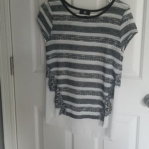 Black and white striped top